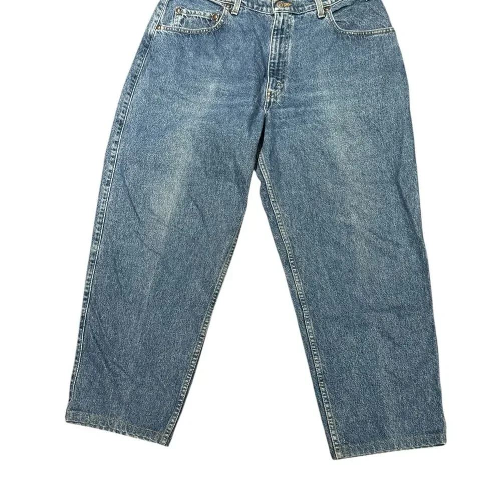 Vintage Loose Fit 545 Classic Blue Denim Jeans 34 x 27 Copper Tab